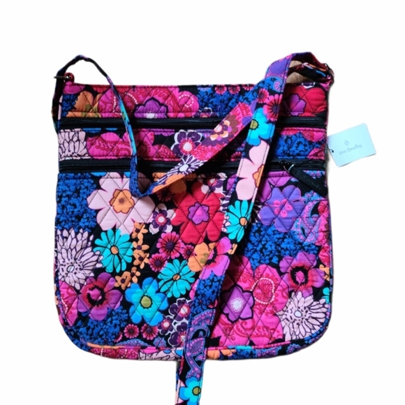 Vera Bradley Handbags - Vera Bradley triple zip hipster floral Fiesta NWT